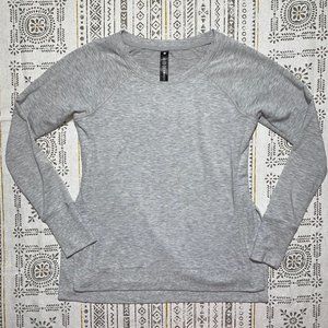 Yogalicious Side Split Sweatshirt Gray Size Small